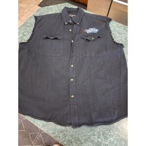 Sturgis Bike Week 2007 Live To Ride Mens 3XL Button Shirt Vest motocycle Chopper